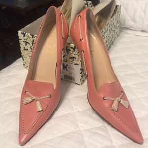 Cole Haan pink leather pumps